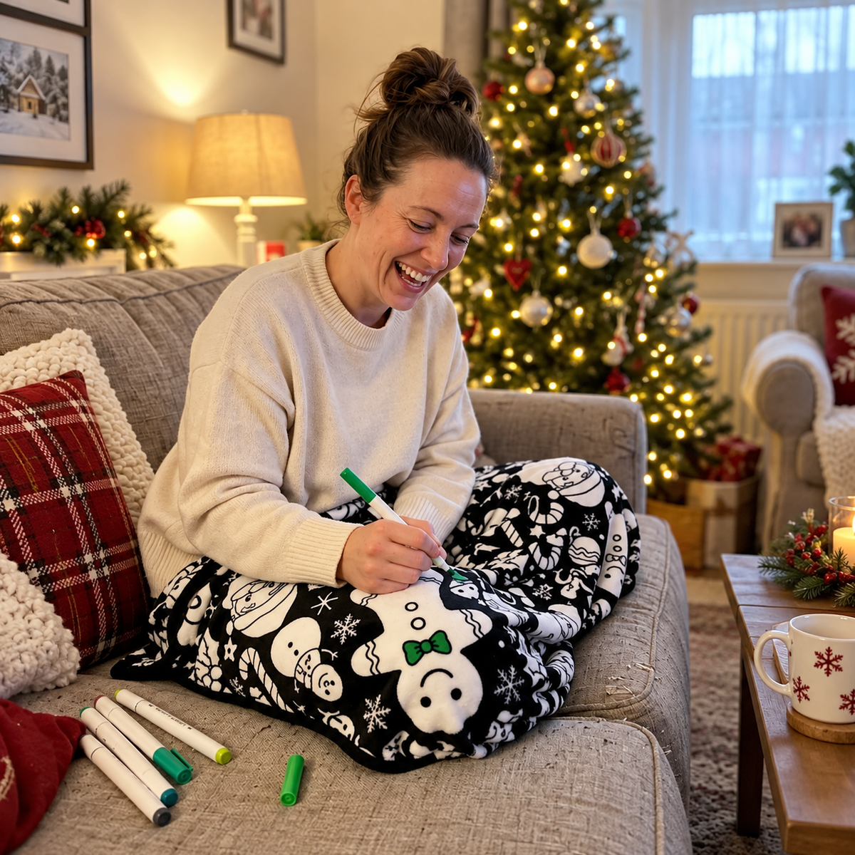 Sketch Snug™ Christmas DIY Blanket